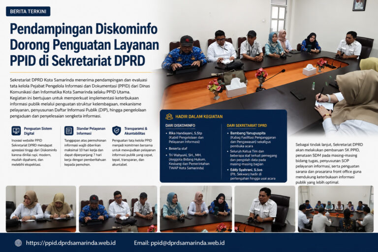 Penguatan Tata Kelola PPID, Sekretariat DPRD Terima Pendampingan Diskominfo